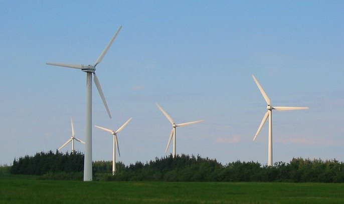 Tuulivoimaloita Tanskassa. Kuva: Wikipedia
